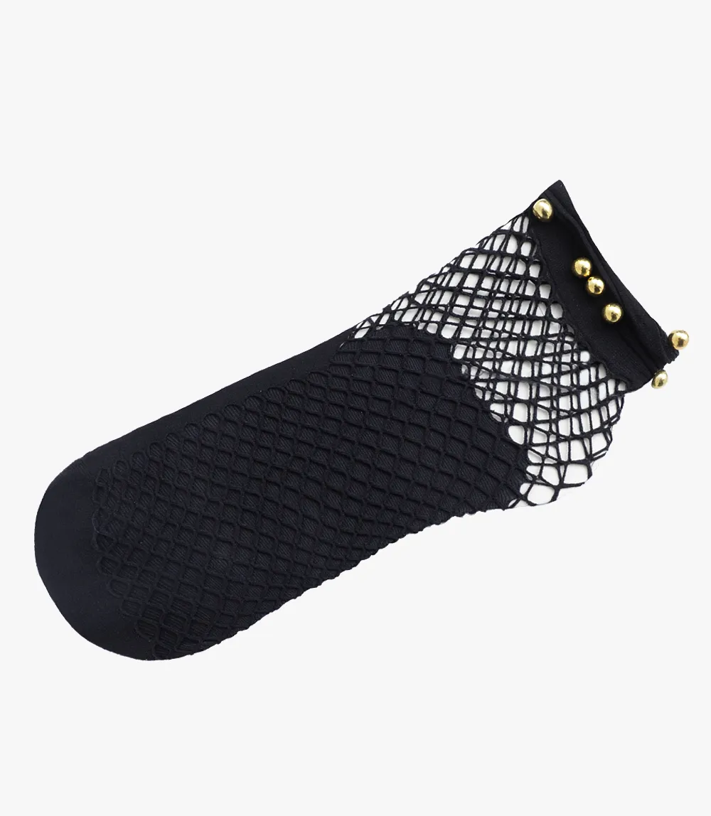 WA1357-BLACK-Women Ankle Sock