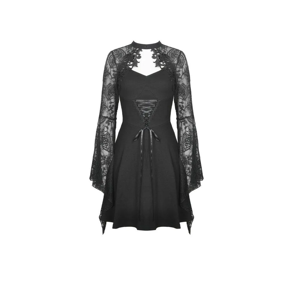 Women's Gothic Lace-up Cutout Dresses